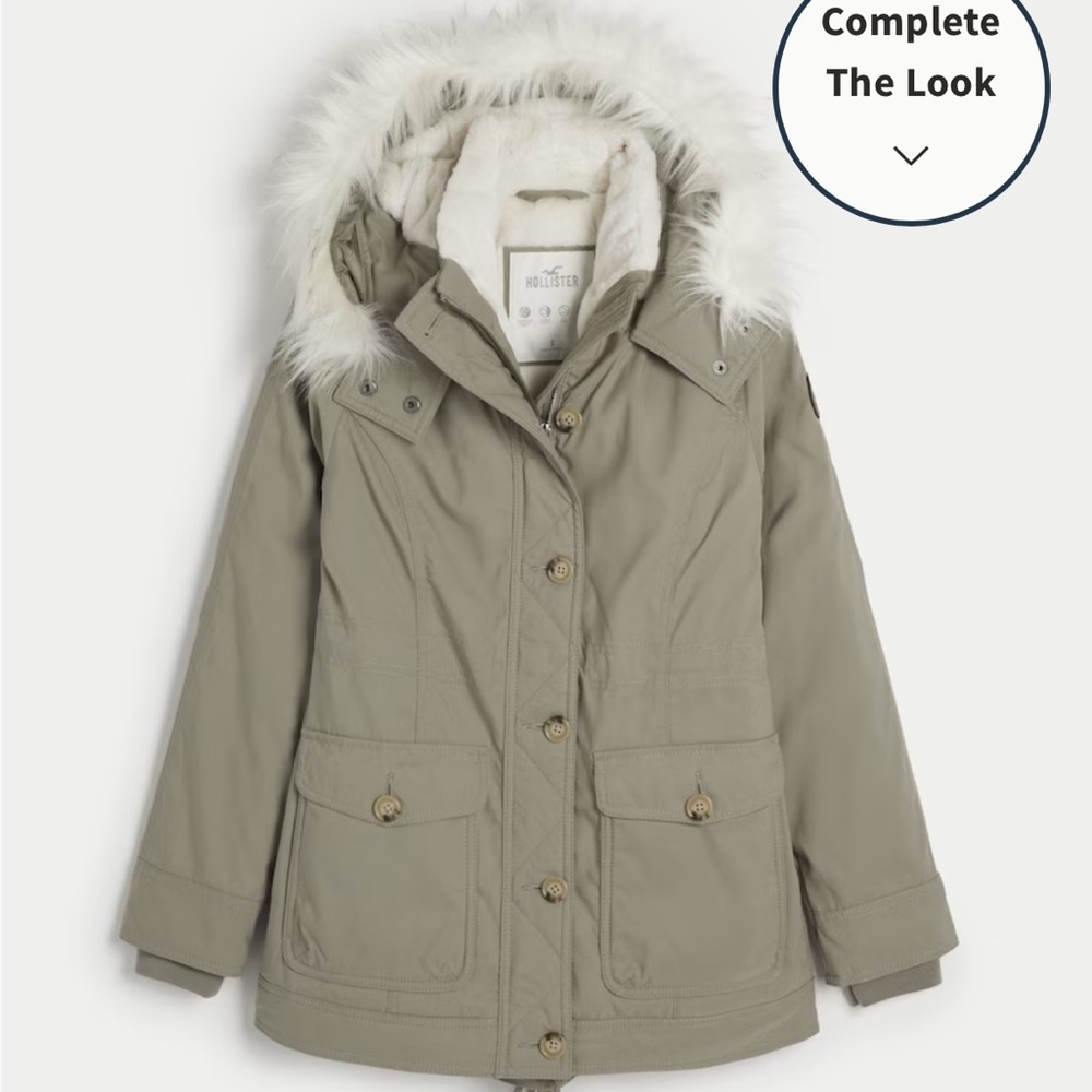 Hollister Sherpa lined Parka